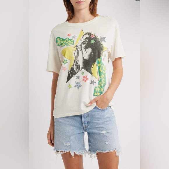Daydreamer La Tops - Daydreamer Janis Joplin Scrapbook Graphic Tee